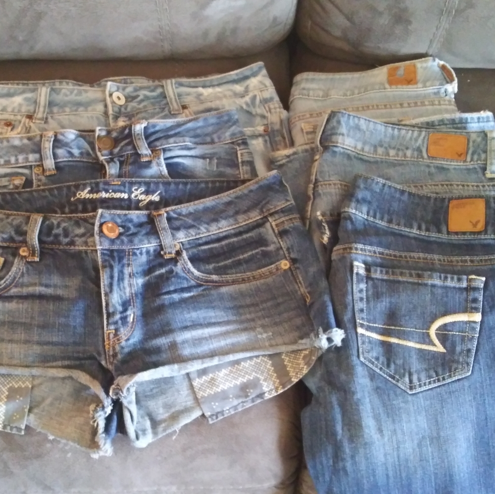 LOT (6 Pairs) of American Eagle Shorts & Jeans